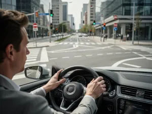 Srebrny BMW Z4 zaparkowany na krętej nadmorskiej drodze podczas zachodu słońca, podkreślający aerodynamiczną sylwetkę auta.